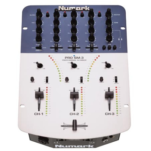 Numark PRO SM3 DJ микшерный пульт, 3 канала + 1микр.(3лин / 6phono)мастер+zone, optical crossfader Numark PRO SM3 DJ микшерный пульт, 3 канала + 1микр.(3лин / 6phono)мастер+zone, optical crossfader