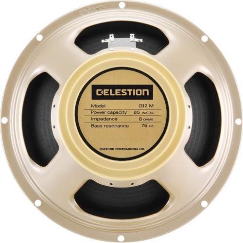 Celestion G12M-65 Creamback динамик для гитарных комбо, 12 дюймов, 65 Вт, 8 Ом Celestion G12M-65 Creamback динамик для гитарных комбо, 12 дюймов, 65 Вт, 8 Ом