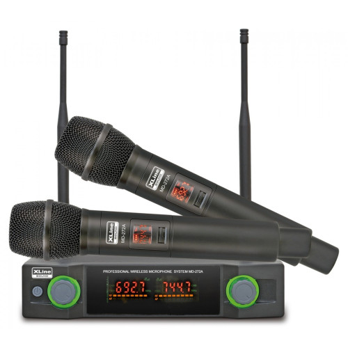 Xline MD-272A радиосистема двухканальная c двумя ручными передатчиками, 20 фиксированных частот Xline MD-272A радиосистема двухканальная c двумя ручными передатчиками, 20 фиксированных частот