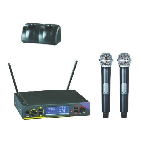 Ross UHF205 вокальная радиосистема UHF с двумя ручными передатчиками Ross UHF205 вокальная радиосистема UHF с двумя ручными передатчиками