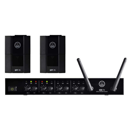 AKG DMS70 Instrumental Set Dual - цифровая радиосистема с 2-мя поясным передатчиками AKG DMS70 Instrumental Set Dual - цифровая радиосистема с 2-мя поясным передатчиками