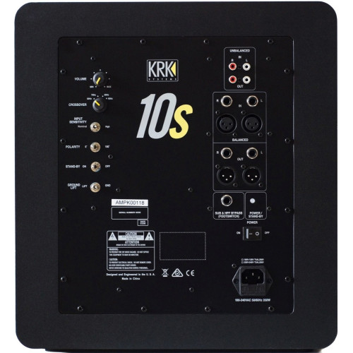 KRK 10S2 активный студийный сабвуфер 10", 160 Вт, цвет черный KRK 10S2 активный студийный сабвуфер 10", 160 Вт, цвет черный
