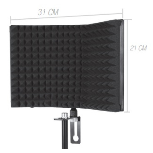 AuraSonics AS2 акустический экран для микрофонов, с креплением на стойку 31x21см AuraSonics AS2 акустический экран для микрофонов, с креплением на стойку 31x21см