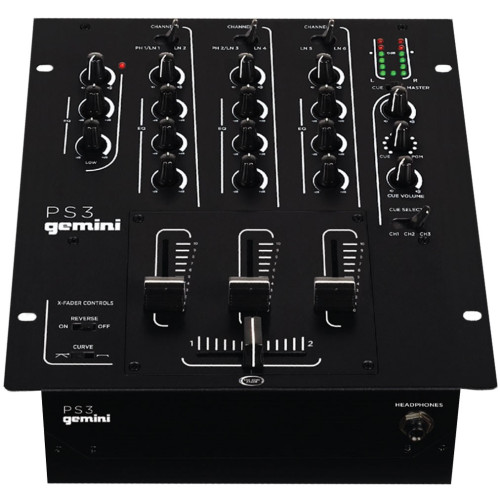 Gemini PS3 DJ-микшер, цвет черный Gemini PS3 DJ-микшер, цвет черный