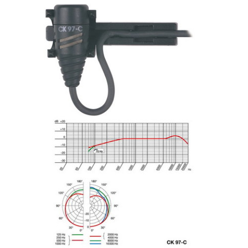 AKG CK97-L микрофон петличный конденсаторный кардиоидный 150-18000Гц, 12мВ / Па