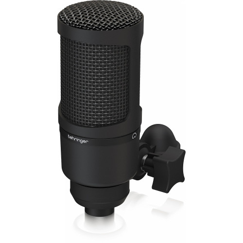 Behringer BX2020 кардиоидный конденсаторный микрофон с большой диафрагмой с золотым напылением, 20-20000Гц, Max.SPL 144 дБ, держатель, чехол Behringer BX2020 кардиоидный конденсаторный микрофон с большой диафрагмой с золотым напылением, 20-20000Гц, Max.SPL 144 дБ, держатель, чехол