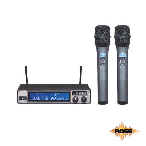 Ross UHF203 вокальная радиосистема UHF с двумя ручными передатчиками Ross UHF203 вокальная радиосистема UHF с двумя ручными передатчиками