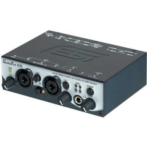 ESI QUATAFIRE 610 аудиоинтерфейс IEEE 1394 6х10, аналог 4х8, Mic / Inst x 2 (+48V), наушники, S / PDIF (coax), MIDI x 2 ESI QUATAFIRE 610 аудиоинтерфейс IEEE 1394 6х10, аналог 4х8, Mic / Inst x 2 (+48V), наушники, S / PDIF (coax), MIDI x 2