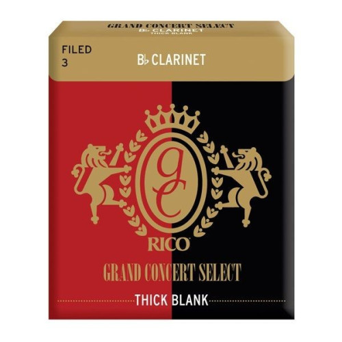 Rico RGT10BCL300/1 трость для кларнета Bb, Grand Concert Select Thick Blank (3), 1 шт Rico RGT10BCL300/1 трость для кларнета Bb, Grand Concert Select Thick Blank (3), 1 шт