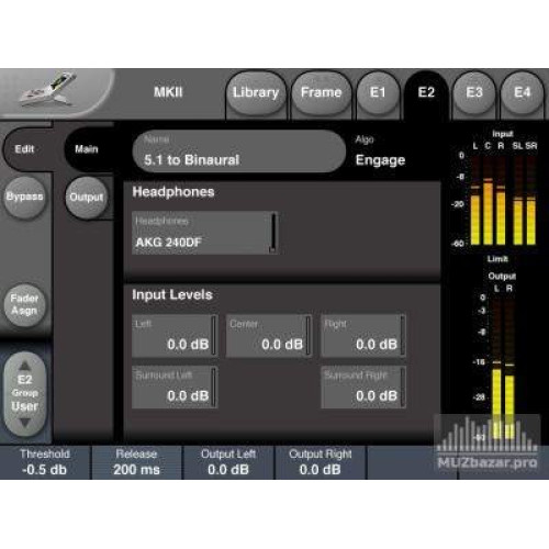 TC Electronic Engage алгоритм конвертации формата 5.1 в формат Stereo для System 6000 MKII TC Electronic Engage алгоритм конвертации формата 5.1 в формат Stereo для System 6000 MKII