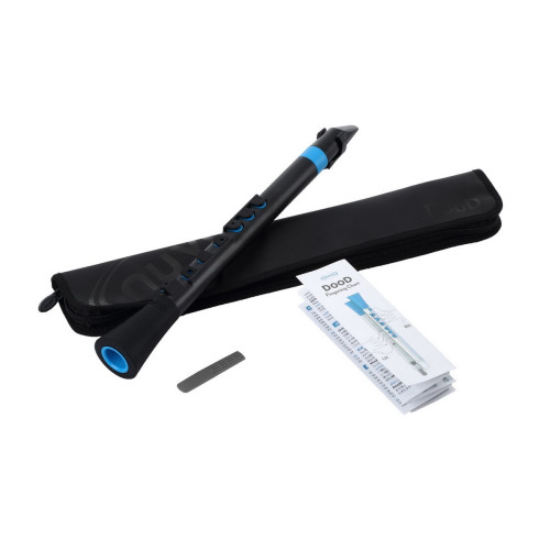 Nuvo Dood (Black/Blue) блок-флейта DooD, строй С (до), цвет чёрный/синий, в комплекте кейс