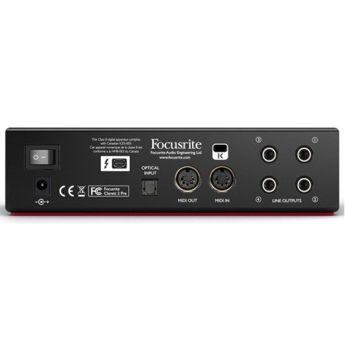 Focusrite Clarett 2Pre Thunderbolt интерфейс, 10 входов /4 выхода Focusrite Clarett 2Pre Thunderbolt интерфейс, 10 входов /4 выхода