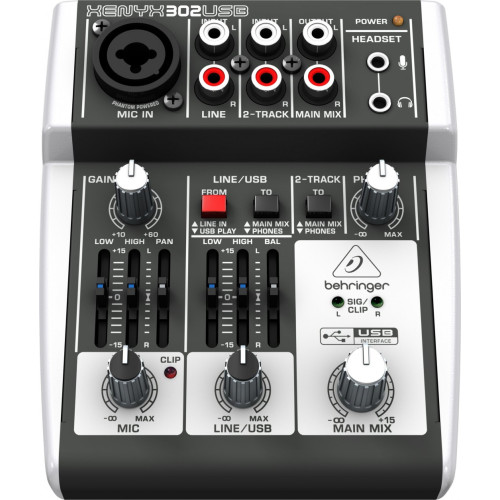 Behringer Xenyx 302USB микшерный пульт Behringer Xenyx 302USB микшерный пульт