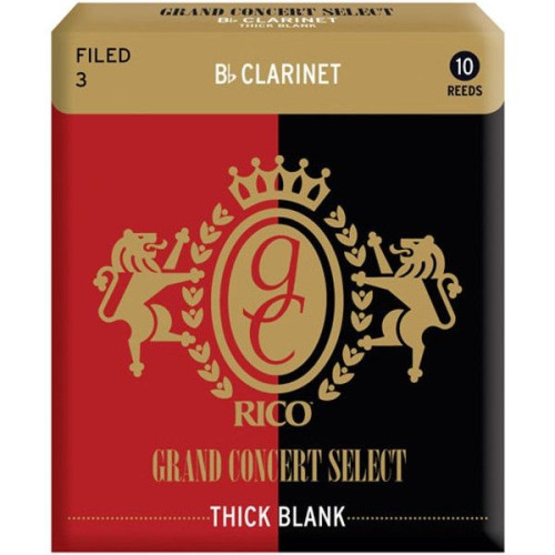 Rico RGT10BCL300 трости для кларнета Bb, Grand Concert Select Thick Blank (3), 10 шт. в пачке Rico RGT10BCL300 трости для кларнета Bb, Grand Concert Select Thick Blank (3), 10 шт. в пачке