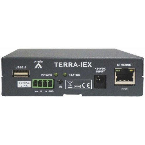 Ateis Terra-IEX приёмо-передающее IP устройство для односторонней трансляции аудио сигналов Ateis Terra-IEX приёмо-передающее IP устройство для односторонней трансляции аудио сигналов