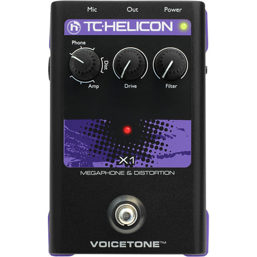 TC Helicon VoiceTone X1 напольная вокальная педаль эффекта искажения и фильтрации TC Helicon VoiceTone X1 напольная вокальная педаль эффекта искажения и фильтрации