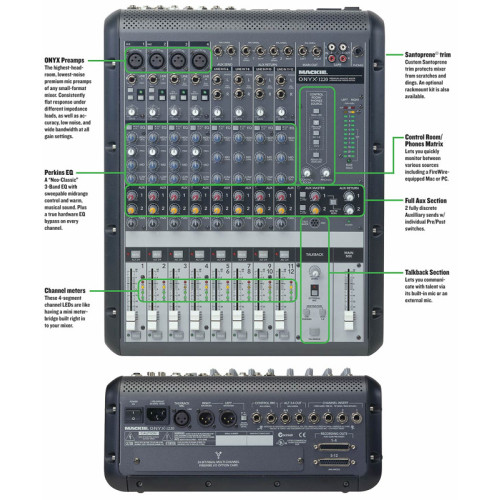 Mackie ONYX 1220 12-канальный микшер с опцией FireWire Mackie ONYX 1220 12-канальный микшер с опцией FireWire