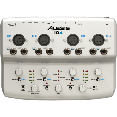 Alesis IO|4 портативный 4-канальный USB аудио интерфейс