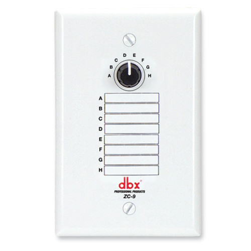DBX ZC-9 Выносной настенный программируемый зонный селектор входов для ZonePro 1260-EU и ZonePro 1261-EU DBX ZC-9 Выносной настенный программируемый зонный селектор входов для ZonePro 1260-EU и ZonePro 1261-EU