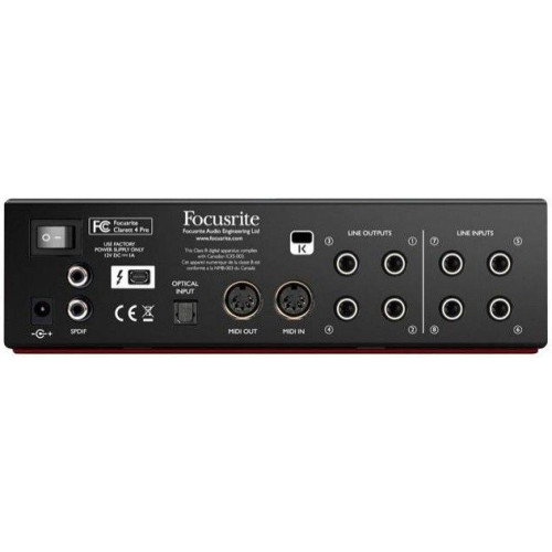 Focusrite Clarett 4Pre USB интерфейс, 18 входов/8 выходов Focusrite Clarett 4Pre USB интерфейс, 18 входов/8 выходов