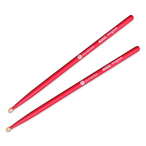 HUN Blue Fire series Hickory Red барабанные палочки, орех, деревянный наконечник, красные HUN Blue Fire series Hickory Red барабанные палочки, орех, деревянный наконечник, красные