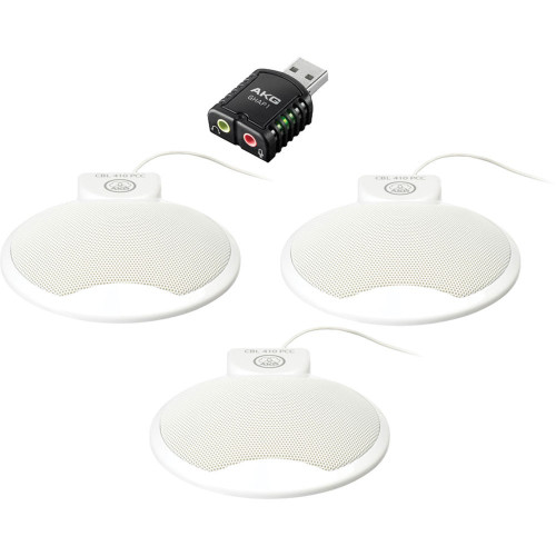 AKG CBL410 Conference Set WT набор настольных микрофонов для конференций через PC, цвет белый