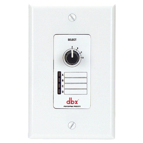 DBX ZC-3-US настенный контроллер, выбор 4 источников/зон, Cat5, 2xRJ45 DBX ZC-3-US настенный контроллер, выбор 4 источников/зон, Cat5, 2xRJ45