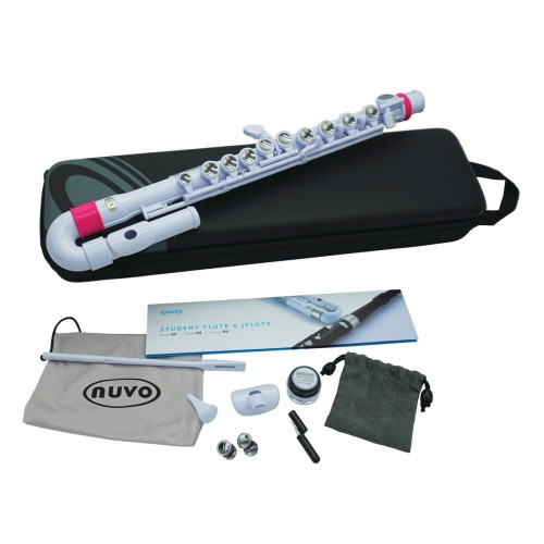 Nuvo jFlute Kit - White/Pink флейта, изогнутая головка, цвет белый/розовый Nuvo jFlute Kit - White/Pink флейта, изогнутая головка, цвет белый/розовый