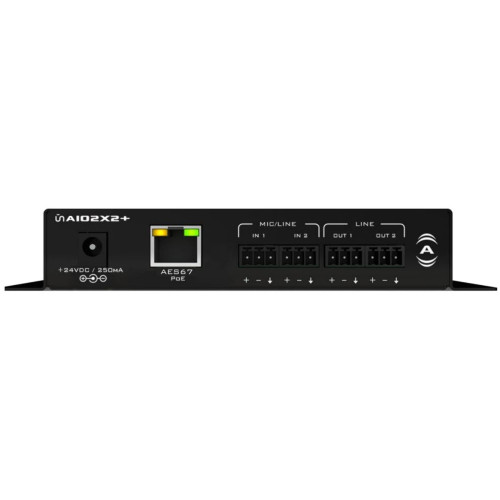 AtteroTech unAIO2x2+ сетевой аудио интерфейс AES 67 AtteroTech unAIO2x2+ сетевой аудио интерфейс AES 67
