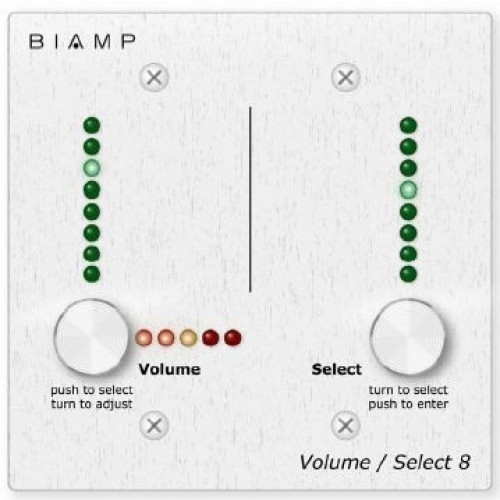 Biamp Volume/Select 8 панель селектора каналов и регулятора громкости Biamp Volume/Select 8 панель селектора каналов и регулятора громкости