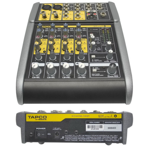 Tapco BLEND 6. 6-канальный микшер Tapco BLEND 6. 6-канальный микшер
