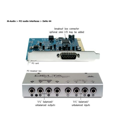 M-Audio Delta 44 Цифровая плата для многоканальной звукозаписи M-Audio Delta 44 Цифровая плата для многоканальной звукозаписи