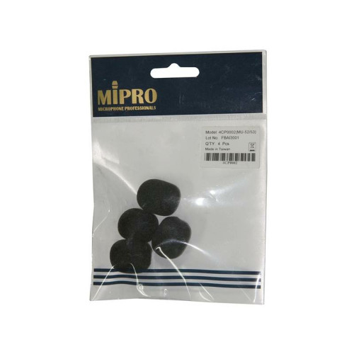 Mipro 4CP0002 чёрная ветрозащита для петличных микрофонов MU-53XX, 4 шт Mipro 4CP0002 чёрная ветрозащита для петличных микрофонов MU-53XX, 4 шт