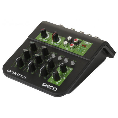 Eco Green Mix 21 миниатюрный микшерный пульт Eco Green Mix 21 миниатюрный микшерный пульт