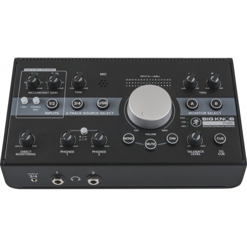 Mackie Big Knob Studio USB аудио интерфейс 2x2 и контроллер для мониторов 3x2, 96 кГц/24 бита Mackie Big Knob Studio USB аудио интерфейс 2x2 и контроллер для мониторов 3x2, 96 кГц/24 бита
