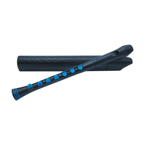 Nuvo Recorder+ Black/Blue with hard case блок-флейта сопрано, немецкая система, цвет черный/синий Nuvo Recorder+ Black/Blue with hard case блок-флейта сопрано, немецкая система, цвет черный/синий