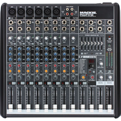 Mackie PROFX12 микшерный пульт со встроенным процессором эффектов Mackie PROFX12 микшерный пульт со встроенным процессором эффектов