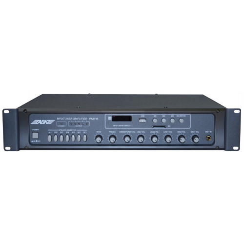 ABK PA-2116 микшер-усилитель, 6 зон, USB/SD/FM плеер, мощность усилителя: 120 Вт