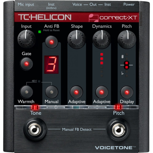 TC Helicon VoiceTone Correct XT напольная вокальная педаль эффекта коррекции тона TC Helicon VoiceTone Correct XT напольная вокальная педаль эффекта коррекции тона