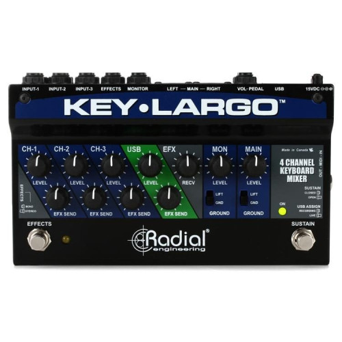 Radial Key-Largo микшер для клавишника с поддержкой MIDI Radial Key-Largo микшер для клавишника с поддержкой MIDI
