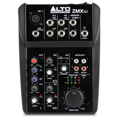 Alto ZMX52 Zephyr компактный микшерный пульт Alto ZMX52 Zephyr компактный микшерный пульт