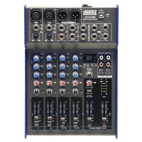 Nordfolk NX602UD микшерный пульт с процессором эффектом и USB Nordfolk NX602UD микшерный пульт с процессором эффектом и USB