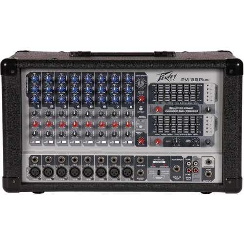 Peavey PVi 8B 8-канальный активный микшерный пульт с графическим эквалайзером и эффектами Reverb, Echo, Delay, RMS 150 Вт Peavey PVi 8B 8-канальный активный микшерный пульт с графическим эквалайзером и эффектами Reverb, Echo, Delay, RMS 150 Вт
