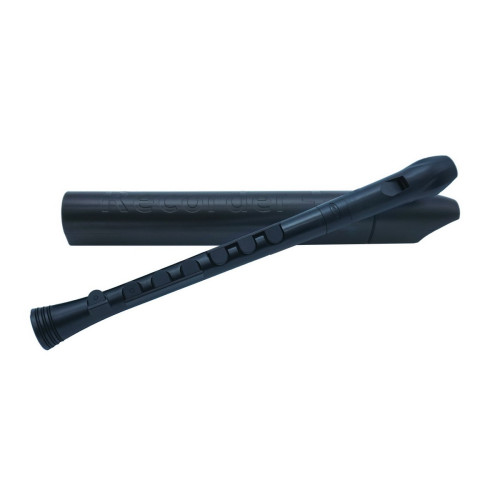 Nuvo Recorder+ Black/Black with hard case блок-флейта сопрано, немецкая система, цвет черный Nuvo Recorder+ Black/Black with hard case блок-флейта сопрано, немецкая система, цвет черный