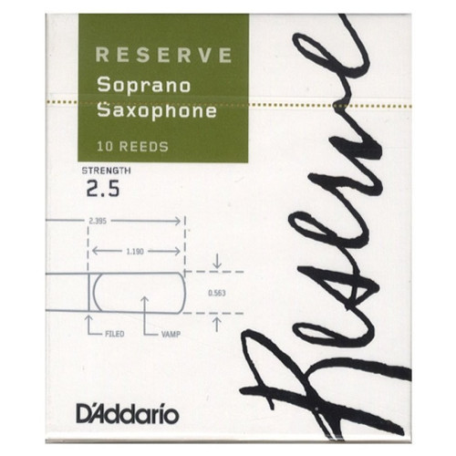 D'Addario DIR1025 Reserve SSX 10 Pack 2.5 трости для сопрано саксофона, размер 2.5, 10 шт D'Addario DIR1025 Reserve SSX 10 Pack 2.5 трости для сопрано саксофона, размер 2.5, 10 шт
