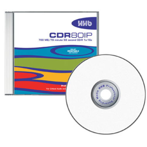 HHB CDR80ip Cdr 80 минут, 700 Mb, 1x-12x, для струйной печати