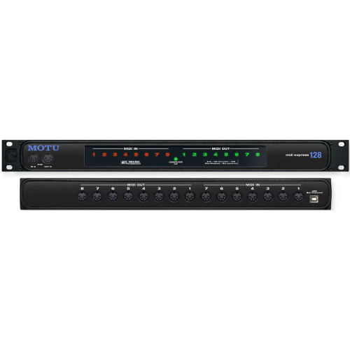 Motu MIDI Express 128 USB MIDI-интерфейс 8 входов / 9 выходов, питание по USB Motu MIDI Express 128 USB MIDI-интерфейс 8 входов / 9 выходов, питание по USB