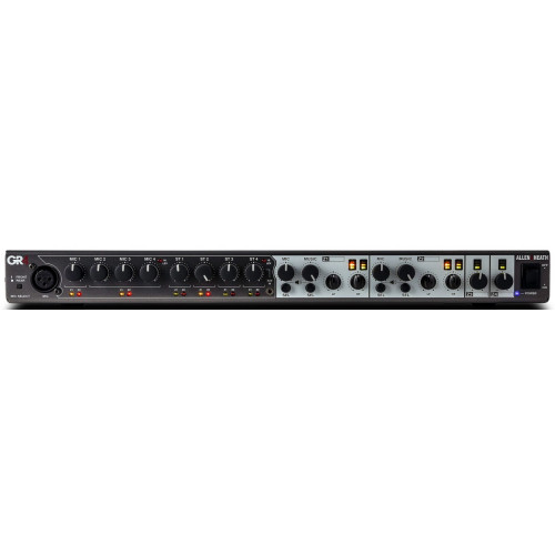 Allen&Heath GR4 аналоговый зонный микшер 1U, 4 микрофонных входа, 4 стерео входа, 4 зонных выхода