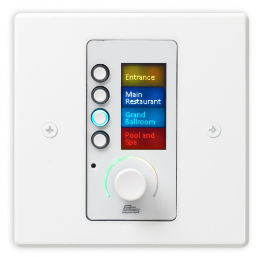 BSS EC-4BV-WHT контроллер Ethernet с 4 кнопками и громкостью, цвет белый BSS EC-4BV-WHT контроллер Ethernet с 4 кнопками и громкостью, цвет белый