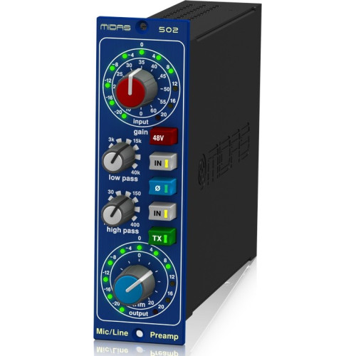 Midas Microphone Preamplifier 502 V2 микрофонный предусилитель c малошумящей балансной схемой Midas Microphone Preamplifier 502 V2 микрофонный предусилитель c малошумящей балансной схемой